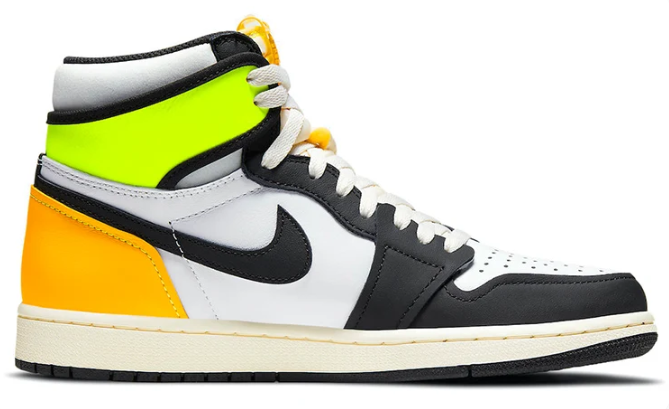 Men's Air Jordan 1 Retro High OG – White / Black / Volt / University Gold