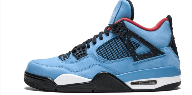 Air Jordan 4 Blue / Black / Red Sneakers