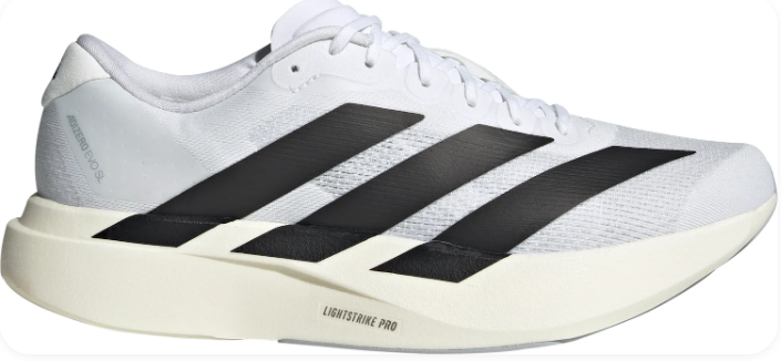 Men's adidas Adizero EVO SL White Running Shoes