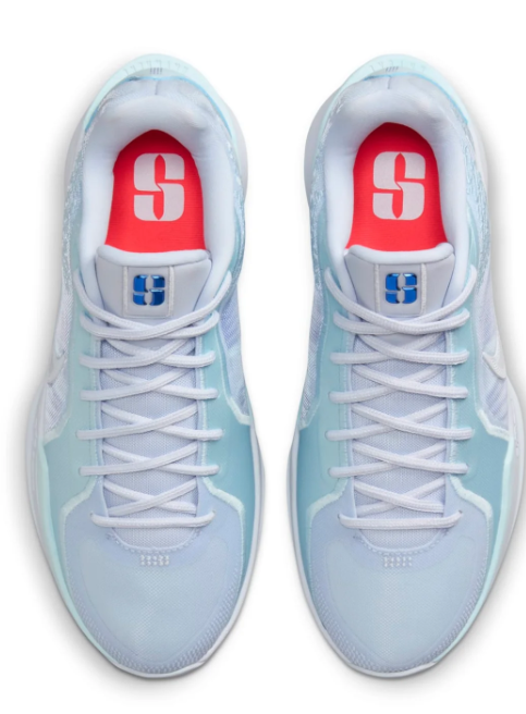 Nike Grey and Icy Blue Basketball Shoes