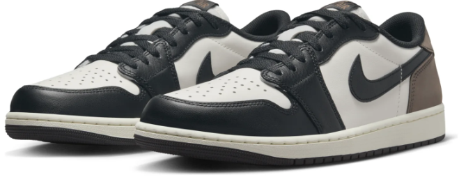 Air Jordan 1 Low 'Mocha' Brown / White / Black Sneakers