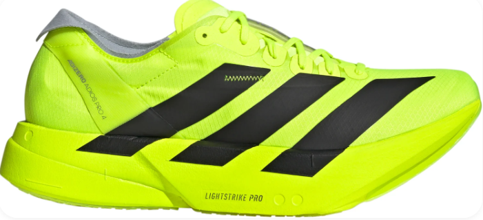 Men's adidas Adizero Adios Pro 4 Yellow Running Shoes