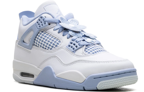 Women's Air Jordan 4 "Aluminum" – White / Aluminum Blue