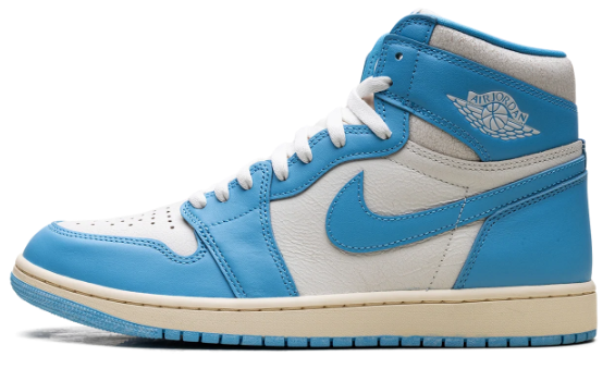 Air Jordan 1 High Dark Powder Blue / Sail Deadstock US 9
