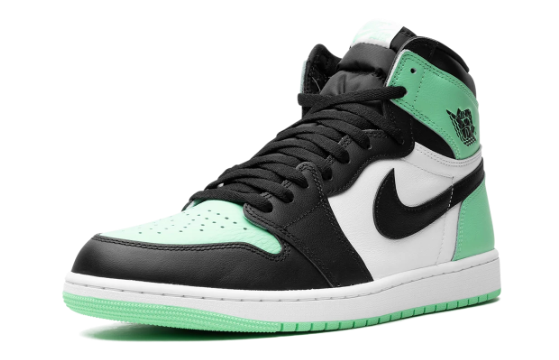 Air Jordan 1 Retro High OG 'Green Glow' White / Black / Green Sneakers