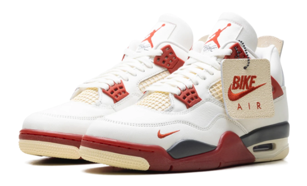Air Jordan 4 x Nigel Sylvester 'Brick After Brick' White / Red Sneakers