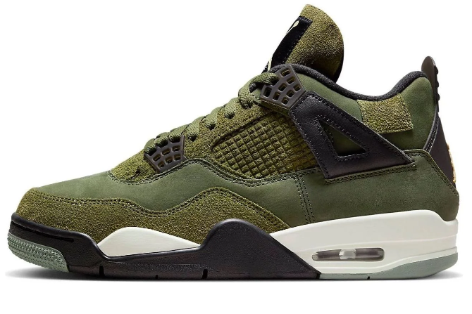 Air Jordan 4 Retro SE 'Craft Olive' Medium Olive Sneakers
