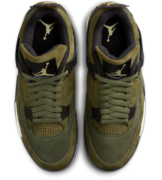 Air Jordan 4 Retro SE 'Craft Olive' Medium Olive Sneakers