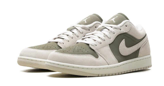 Air Jordan 1 Low SE (GS) – Medium Olive / Sail