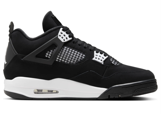 Air Jordan 4 Retro 'White Thunder' Black / White Sneakers