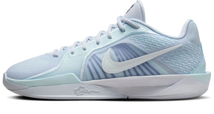 Nike Grey and Icy Blue Basketball Shoes