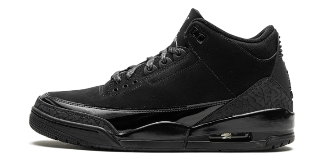 Air Jordan 3 'Black Cat' 2025 Black / Dark Charcoal Sneakers