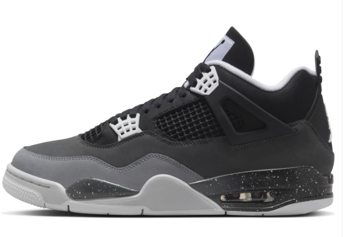 Air Jordan 4 Retro 'Fear' 2024 Black / Cool Grey Sneakers
