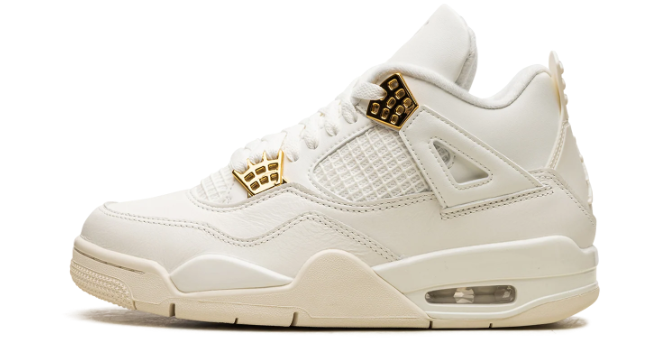 Women's Air Jordan 4 "Sail Metallic Gold" – Sail / Light Bone / Metallic Gold