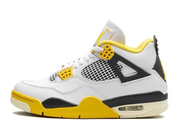 Air Jordan 4 Retro 'Vivid Sulfur' White / Yellow Sneakers
