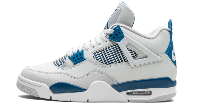 Air Jordan 4 Retro 'Military Blue' 2024 Off-White / Blue Sneakers