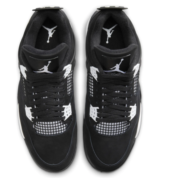 Air Jordan 4 Retro 'White Thunder' Black / White Sneakers