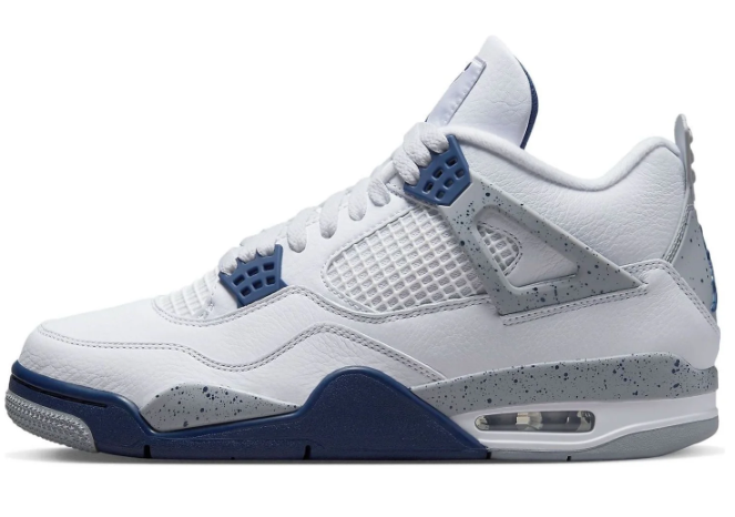 Air Jordan 4 Retro 'Midnight Navy' White / Navy Sneakers