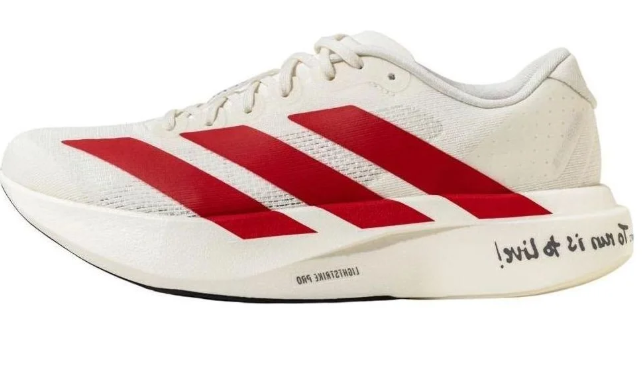 adidas Adizero Evo SL 'White / Vivid Red' Running Shoes