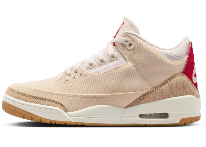 Air Jordan 3 'Year of the Horse' Ecru Denim Sneakers