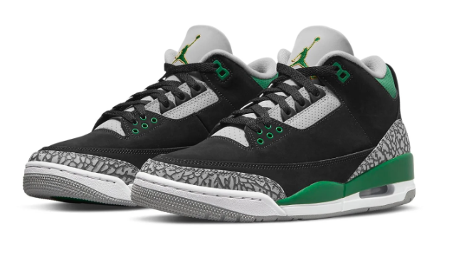 Air Jordan 3 Retro 'Pine Green' Black / Green Sneakers