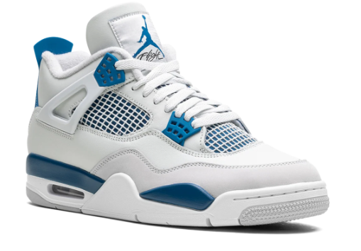 Air Jordan 4 Retro 'Military Blue' 2024 Off-White / Blue Sneakers