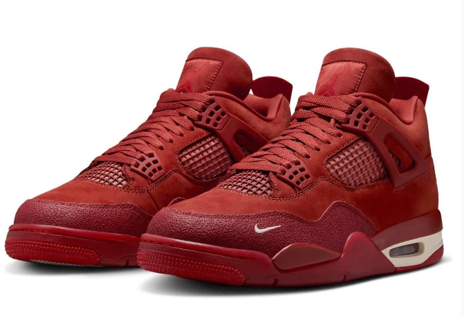 Nigel Sylvester x Air Jordan 4 'Brick By Brick' Brick Red Sneakers