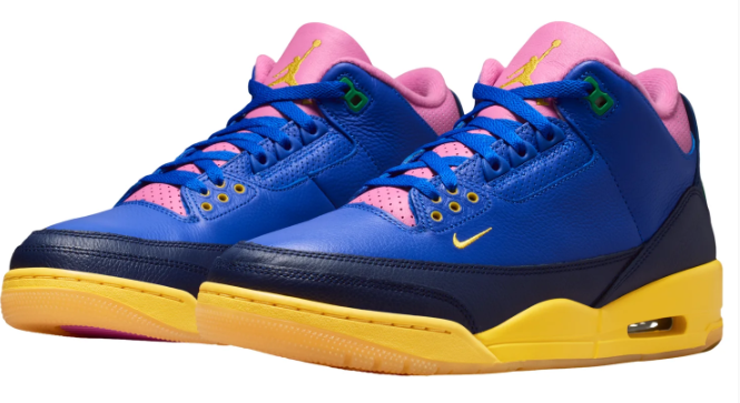 Air Jordan 3 Retro OG 'Brazil' Blue / Yellow Sneakers