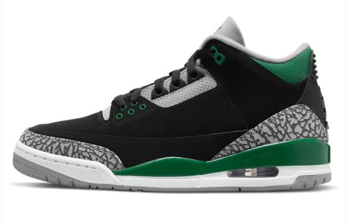 Air Jordan 3 Retro 'Pine Green' Black / Green Sneakers