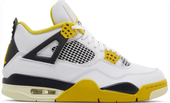 Air Jordan 4 Retro 'Vivid Sulfur' White / Yellow Sneakers