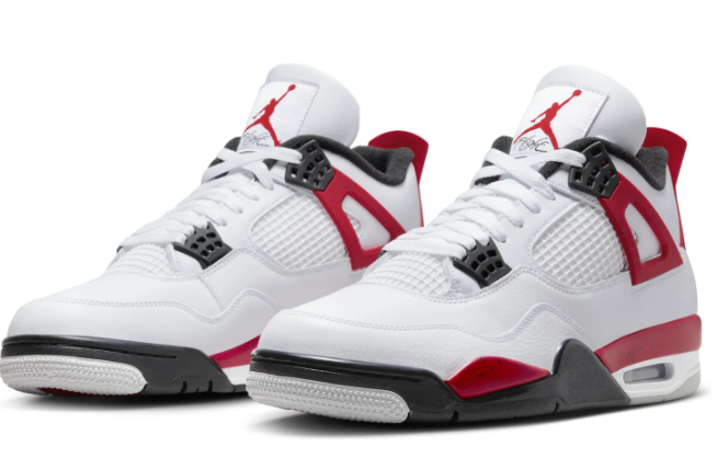 Air Jordan 4 Retro 'Red Cement' White / Fire Red Sneakers