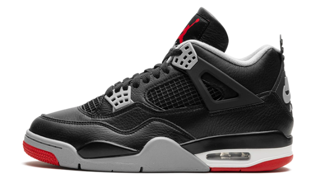 Air Jordan 4 Retro 'Bred Reimagined' Black / Cement Grey Sneakers