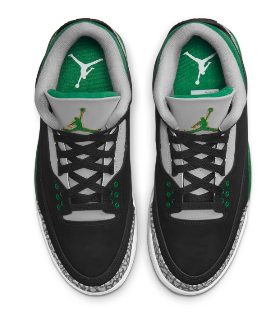 Air Jordan 3 Retro 'Pine Green' Black / Green Sneakers
