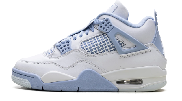 Women's Air Jordan 4 "Aluminum" – White / Aluminum Blue
