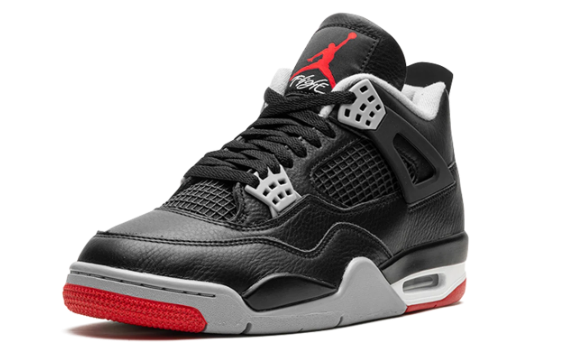 Air Jordan 4 Retro 'Bred Reimagined' Black / Cement Grey Sneakers