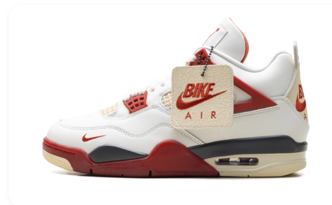 Air Jordan 4 x Nigel Sylvester 'Brick After Brick' White / Red Sneakers
