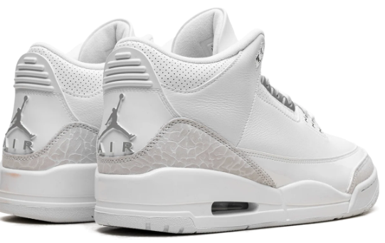 Air Jordan 3 'Pure Money' 2025 White / Metallic Silver Sneakers