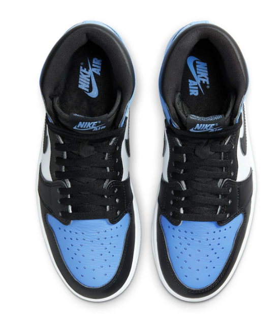 Air Jordan 1 Retro High OG 'UNC Toe' University Blue / Black / White Sneakers
