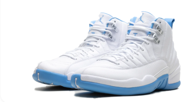 Air Jordan 12 Retro 'Melo' White / Blue Sneakers