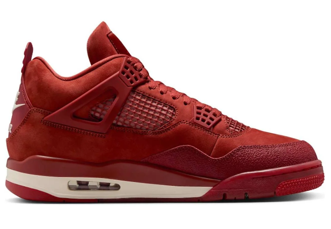 Nigel Sylvester x Air Jordan 4 'Brick By Brick' Brick Red Sneakers