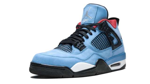 Air Jordan 4 Blue / Black / Red Sneakers