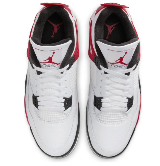 Air Jordan 4 Retro 'Red Cement' White / Fire Red Sneakers