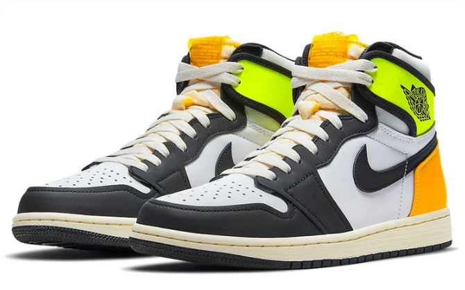 Men's Air Jordan 1 Retro High OG – White / Black / Volt / University Gold