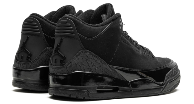 Air Jordan 3 'Black Cat' 2025 Black / Dark Charcoal Sneakers
