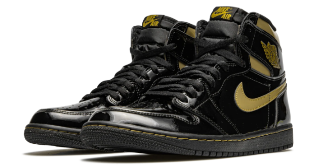 Air Jordan 1 Retro High OG 'Black Metallic Gold' Sneakers