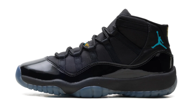 Air Jordan 11 Retro High 'Gamma Blue' Black Sneakers