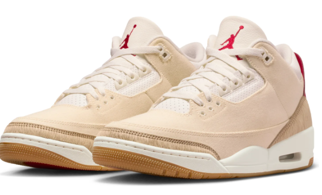 Air Jordan 3 'Year of the Horse' Ecru Denim Sneakers