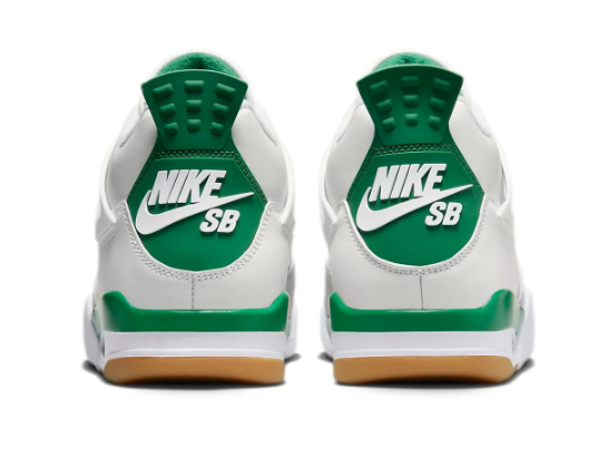 Nike SB x Air Jordan 4 Retro 'Pine Green' White / Grey Sneakers