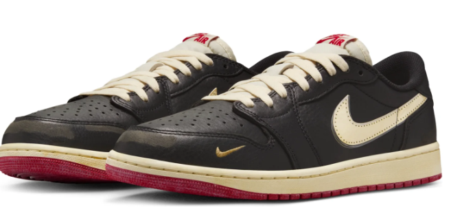 Nigel Sylvester x Air Jordan 1 Low OG 'Nitro' Black Sneakers