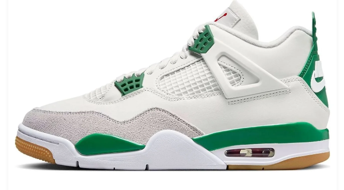 Nike SB x Air Jordan 4 Retro 'Pine Green' White / Grey Sneakers